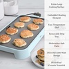 image:imageMartha Stewart 12 x 22 Electric Griddle XL Ceramic NonstickFlat Top Cooking Surface Adjustable Temperature Dial Drip Tray Dishwasher Safe 1500W Fast Even Heating Pancakes amp Eggs Linen CreamSky Blue